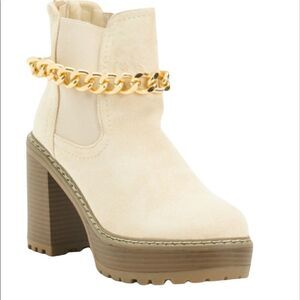 Olivia Miller chunky chain heel lug boots